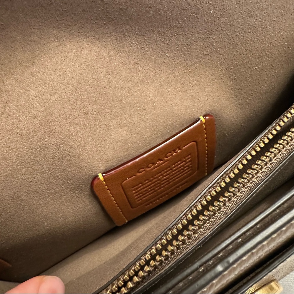 Coach Tabby Shoulder Bag 20 - Brass/Dark Stone ✨ - Picture 8 of 10
